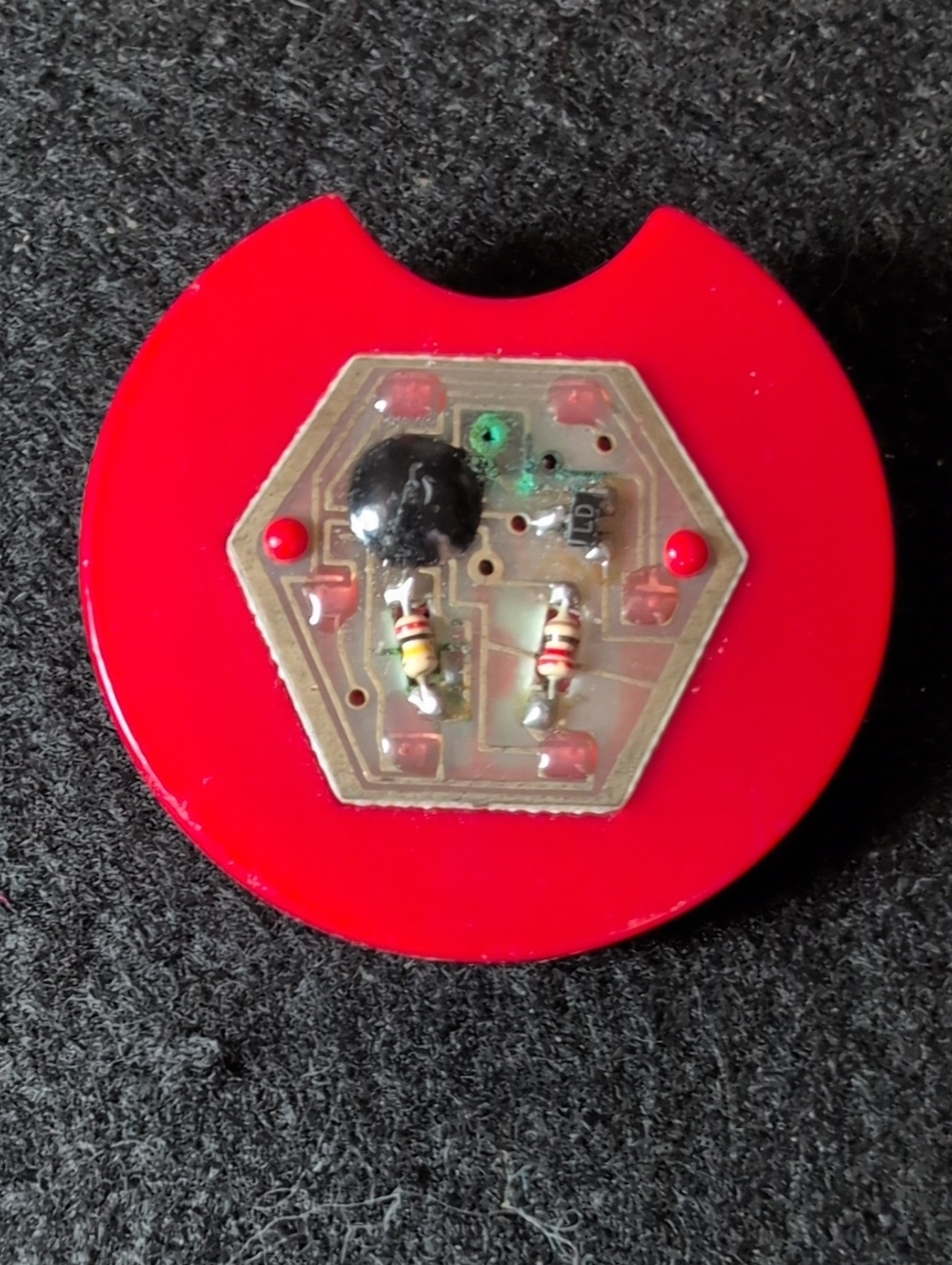 Vintage Rare 1988 SOLIX Star Trek Mega Dot Digital Pin Brooch USA Circuit Board